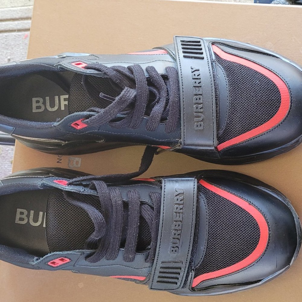 Burberry Vintage Check, Leather and Mesh Sneakers